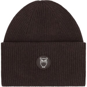 KnowledgeCotton UNISEX Mütze Wool Badge Beanie 2210005 chocolate torte