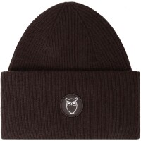 KnowledgeCotton UNISEX Mütze Wool Badge Beanie 2210005 chocolate torte