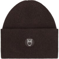 KnowledgeCotton UNISEX Mütze Wool Badge Beanie 2210005 chocolate torte