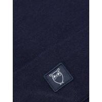 KnowledgeCotton UNISEX Mütze Merino Double Layer Badge Beanie 4210022 Total Eclipse