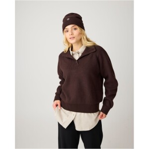 KnowledgeCotton UNISEX Mütze Merino Double Layer Badge Beanie 4210022 Chocolate Torte