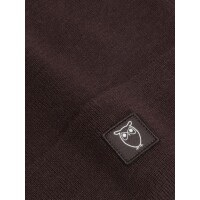 KnowledgeCotton UNISEX Mütze Merino Double Layer Badge Beanie 4210022 Chocolate Torte
