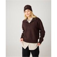 KnowledgeCotton UNISEX Mütze Merino Double Layer Badge Beanie 4210022 Chocolate Torte