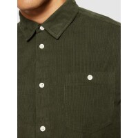 KnowledgeCotton Herren Hemd Dune regular corduroy 1090053 Forrest Night