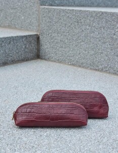 O my Bag Stifttasche Pencil Case Small Dark Cherry Croco