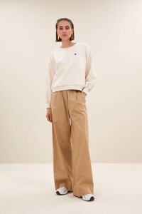 by bar Damen Sweater Bibi Logo oyster melee