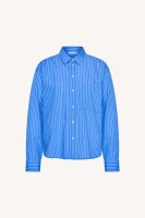 by bar Damen Bluse Lise Stripe azul blue
