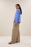 by bar Damen Bluse Lise Stripe azul blue