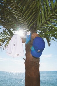 A-dam Unisex Socken Palm Tree Patch Blue
