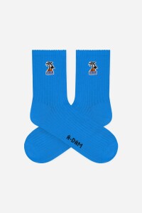 A-dam Unisex Socken Palm Tree Patch Blue