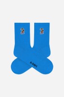 A-dam Unisex Socken Palm Tree Patch Blue