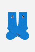 A-dam Unisex Socken Palm Tree Patch Blue