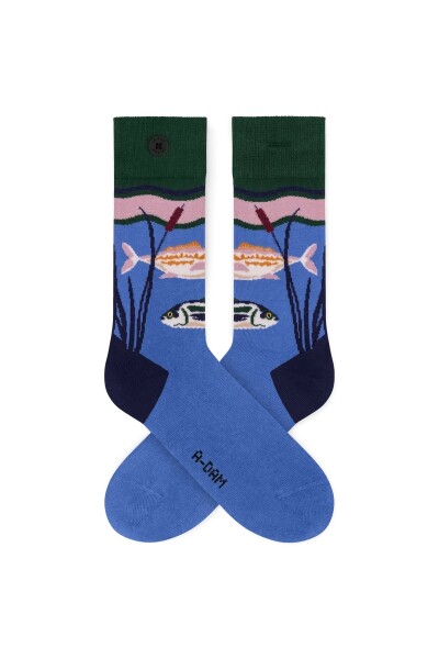 A-dam Unisex Socken Blue Pond