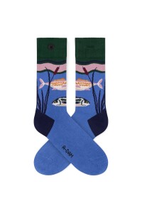A-dam Unisex Socken Blue Pond