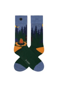 A-dam Unisex Socken Camp Trip Green