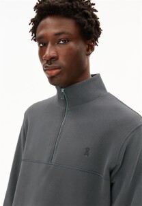 Armedangels Herren Pullover Troyer WAARLO Fleece space steel
