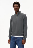 Armedangels Herren Pullover Troyer WAARLO Fleece space steel
