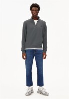 Armedangels Herren Pullover Troyer WAARLO Fleece space steel