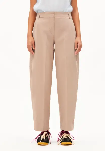 Armedangels Damen Hose BARREL LEG TWILL PANT true camel
