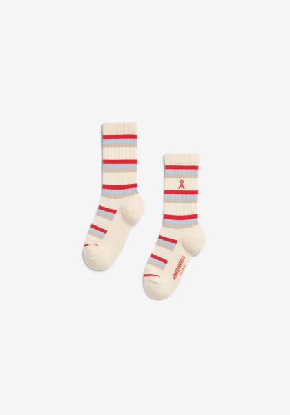 Armedangels Unisex Socken Stripe Socks oatmilk