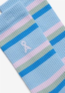 Armedangels Unisex Socken Stripe Socks blue glow