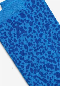 Armedangels Unisex Socken Leopard Socks marine blue