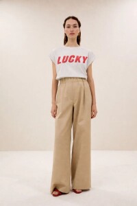 by bar Damen Hose Benji Canvas dark sand