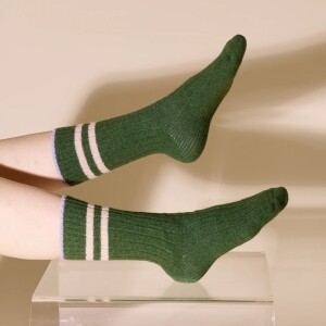 popeia Damen Socken dicke Stricksocken aus Wolle in...
