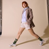 popeia Damen Socken dicke Stricksocken aus Wolle in Grün