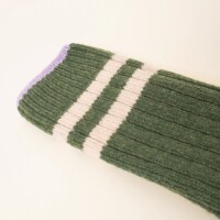 popeia Damen Socken dicke Stricksocken aus Wolle in Grün