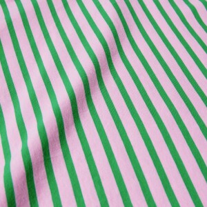 popeia Damen Sweater Langarmshirt Gestreift aus Bio-Baumwolle in Pink/Grün
