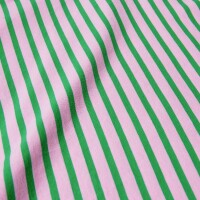 popeia Damen Sweater Langarmshirt Gestreift aus Bio-Baumwolle in Pink/Grün