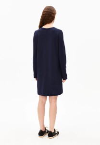 Armedangels Damen Kleid Jerseykleid Maariliana LS tinted navy