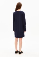 Armedangels Damen Kleid Jerseykleid Maariliana LS tinted navy