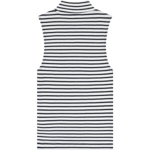 KnowledgeCotton Damen Top rib mock neck 2010013 navy