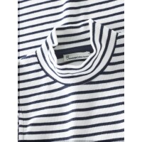 KnowledgeCotton Damen Top rib mock neck 2010013 navy