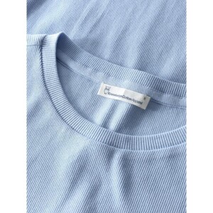 KnowledgeCotton Damen T-Shirt Rib T-Shirt 2010014 skyway