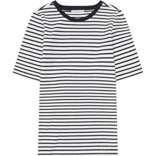 KnowledgeCotton Damen T-Shirt Rib T-Shirt 2010014 navy