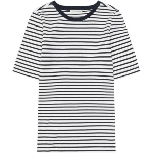 KnowledgeCotton Damen T-Shirt Rib T-Shirt 2010014 navy