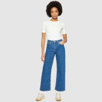 KnowledgeCotton Damen T-Shirt Rib T-Shirt 2010014 star white