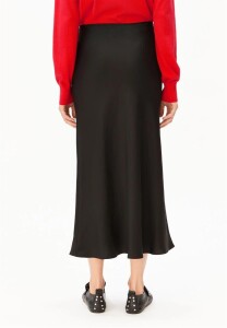 Armedangels Damen Rock Lenovaa satin slip-skirt black