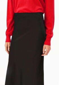 Armedangels Damen Rock Lenovaa satin slip-skirt black