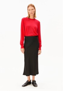 Armedangels Damen Rock Lenovaa satin slip-skirt black