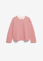 Armedangels Damen Pullover Frankaa Maarlen Stripe Sweatshirt undyed-mars red