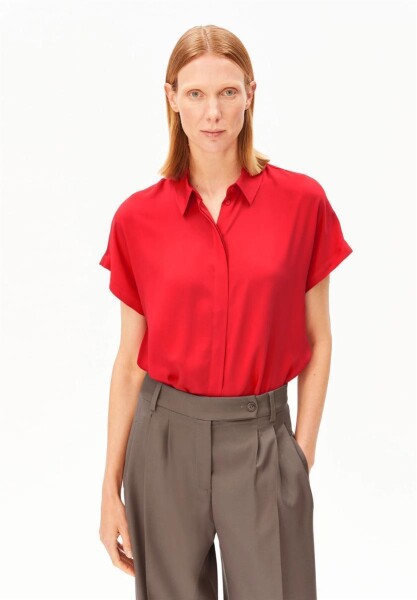 Armedangels Damen Bluse Larisaana mars red