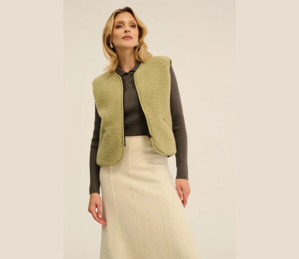 Alwero Unisex Woll Weste POS pistachio