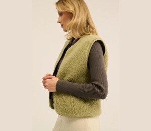 Alwero Unisex Woll Weste POS pistachio