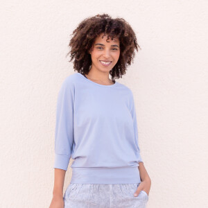 Jaya Damen T-Shirt 3/4 Shirt Shirley sky blue