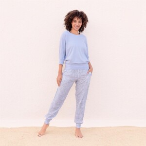 Jaya Damen T-Shirt 3/4 Shirt Shirley sky blue