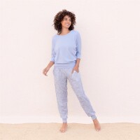 Jaya Damen T-Shirt 3/4 Shirt Shirley sky blue